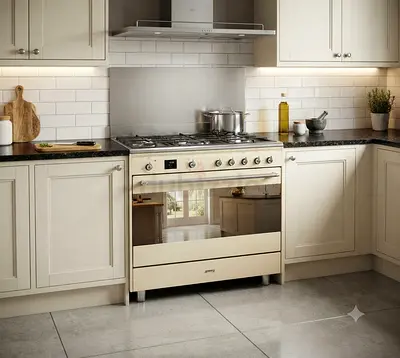 Smeg top Gas oven electric cooker 90x60 cm latest model Good condition