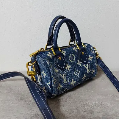 Louis Vuitton STYLE Nano Speedy Denim Jacquard.