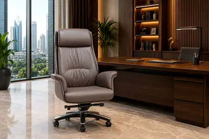 Shane High Back Executive Meeting Chair Dubai | Premium Leather Office Chair UAE Description
