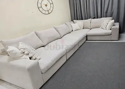 European Sectional sofa with Full filled feather. Like new
