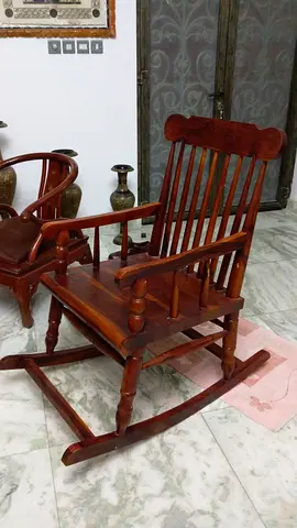 Solid Rosewood Rocking Chair - Classic Design, Good Condition