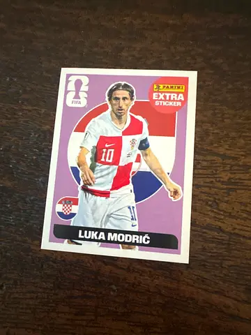 Luka Modrić Football Sticker/Card - Croatia (Panini-style) extra sticker super rare purple color