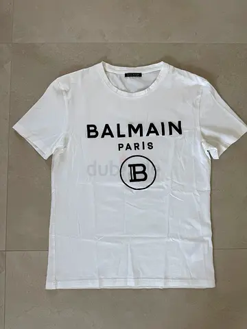 Balmain Men’s White Logo T-Shirt