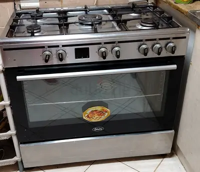 Stainless Steel 5-Burner Gas Range with Oven - Good Working Condition