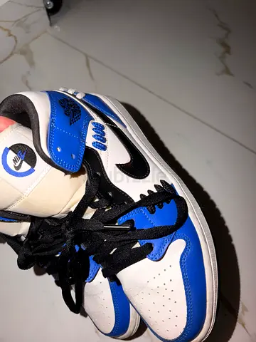 Used white/blue black Jordan sneakers
