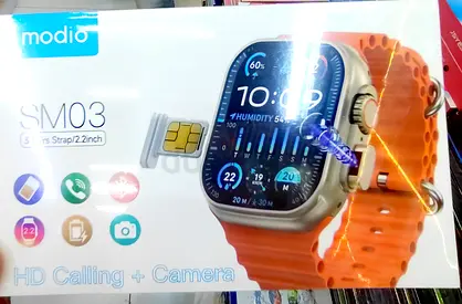 Modio SM03 Smartwatch with HD Calling  Camera - Orange Strap