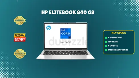 Hp Elitebook 840 G8 Notebook Intel Core I7 Processor, 16GB Ram, 512GB SSD