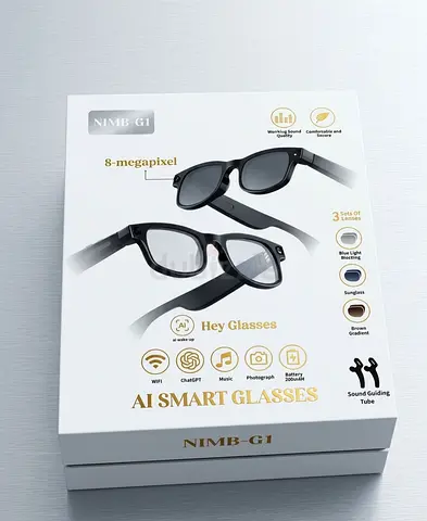 AIMB-G1 AI Smart Glasses with ChatGPT 8MP Camera - Open Box