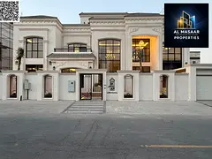 A villa with a palace design, two floors, a rooftop, an elevator, and a large swimming pool. The pri