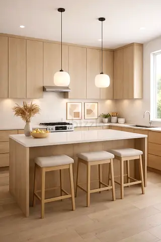 Light Wood Kitchen Island