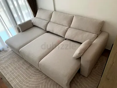 Ikea eskilstuna lshape sofa bed beige