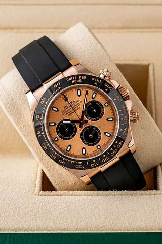 Rolex Daytona Everose with Black Oysterflex Strap Chronograph