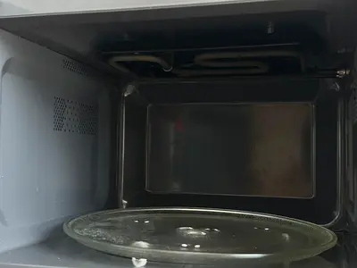 Used Microwave Oven Interior with Glass Turntable - Good Working Condition
