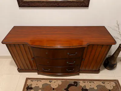 Solid Wood Sideboard / Buffet with Three Drawers - Classic Finish