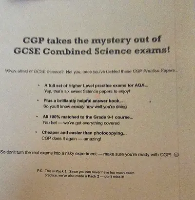 CGP GCSE Combined Science Practice Papers Pack 1 (Higher Level)