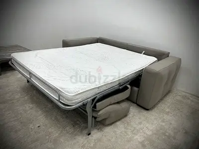 High quality pure leather Natuzzi sofabed
