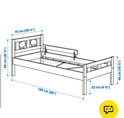 IKEA Kritter Toddler Bed with mattress