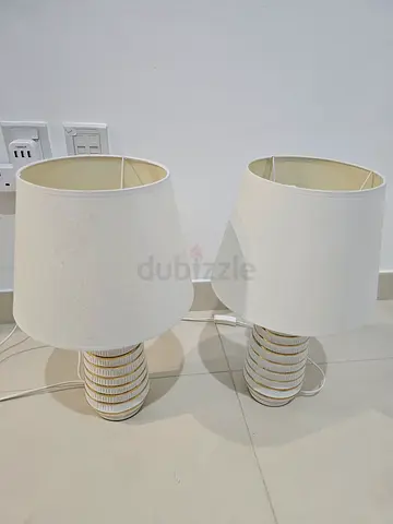 Pair of Modern Bedside Table Lamps