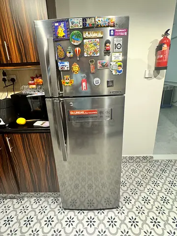 Stainless Steel Double-Door Refrigerator - Good Working Condition