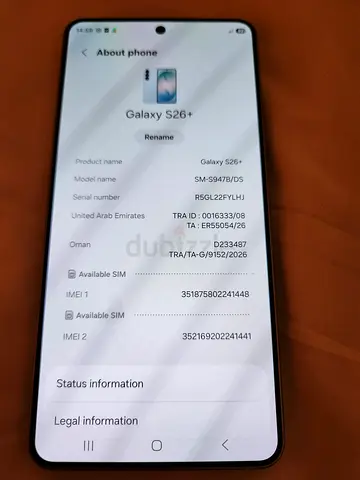 SAMSUNG GALAXY S26 PLUS FOR SALE.