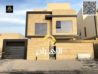 (Modern elevator + private pool) Luxury modern villa for sale, featuring two floors and a roof terrace. Includes air conditioning, registration and ow