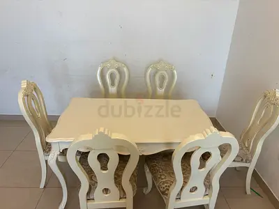 Solid wood Dining table - 6 chairs