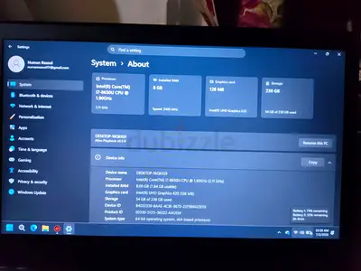 Lenovo ThinkPad T480 Intel Core i7-8650U (8th Gen) 8GB RAM 256GB SSD Intel UHD Graphics 620 Windows