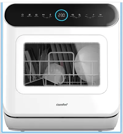 Compact countertop Comfee dishwasher - small/portable unit