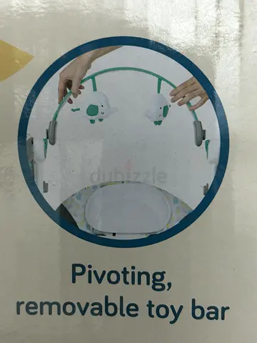 Pivoting and removable baby toy bar
