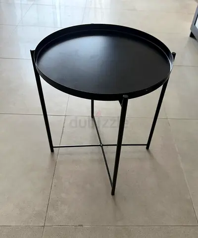 IKEA black metal Tray table/ side table