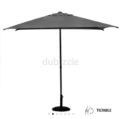 2.5mx2.5m  Outdoor Patio Umbrella with Base - Grey