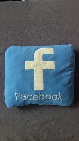Facebook blue logo cushion - small decorative pillow