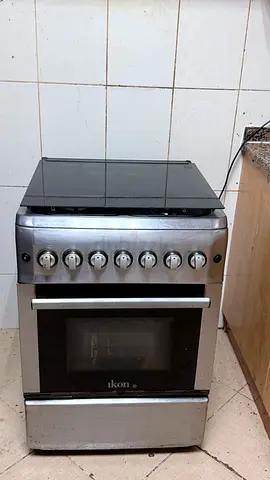 Ikon Freestanding Gas Cooker with Oven - 4 Burners, Stainless Steel