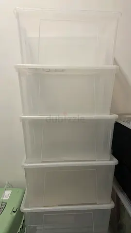 IKEA Clear Plastic Storage Boxes with Lids - Good Condition