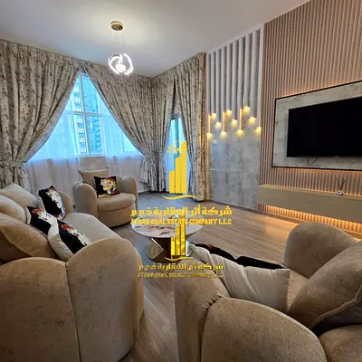 Luxury one-bedroom apartment in Ajman - Al Rashidiya 3 - Ajman One Towers - fully furnished with ne