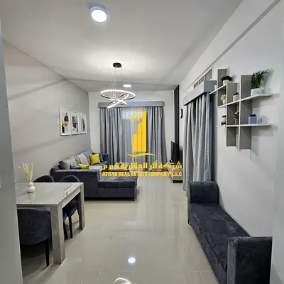Luxurious furnished one-bedroom apartment for monthly rent ✨ in Ajman - Al Jurf 2 Area ✔️ Includes bills and internet ⚡📶 High-end furnishings