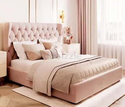 Brend New high quality fabric luxury king size 180x200 Bed with spring mattress available