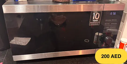 Stainless Steel Microwave Oven - Good Condition