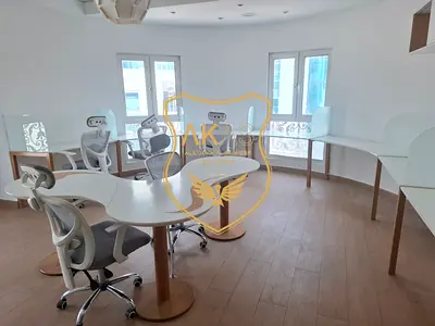 SEPERATE FITTED OFFICE WITH GLASS PARTITION,ATTACH BATHROOM,CHILLER AC FRE,CAL NOW
