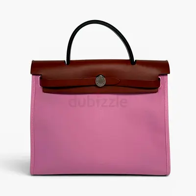AUTHENTIC HERMÈS HERBAG 31 ZIP IN BUBBLEGUM  CUIVRE BAG