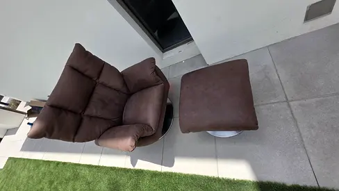 Selling high quality Marina Home Nolan Swivel Recliner Chair With footstool