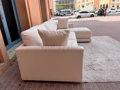 Cratebarrel  L Shape Sofa Beige
