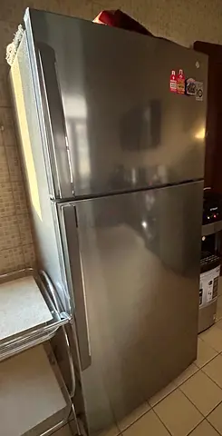 LG Top Freezer Refrigerator - Stainless Steel, Good Condition