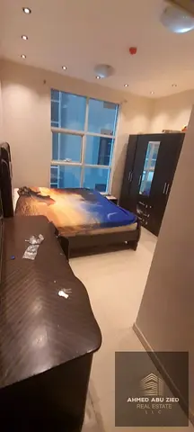 Two bedrooms and a living room for annual rent, furnished, in Ajman, City Towers, Al Nuaimiya 3, Kh