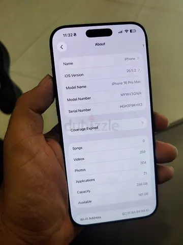 iPhone 16 Pro Max 256GB - Good Working Condition( dot in lcd)