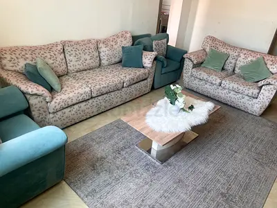 2couches 1 couch 3 seater 2nd couch 2seater with 2 chairs plus curtains and table and carpet
