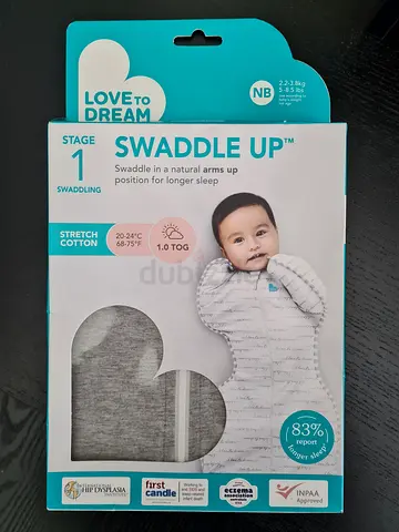 Love to Dream Swaddle Up Stage 1 (NB) - Grey, Newborn