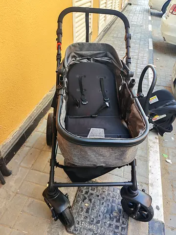 Grey and Black Travel System Baby Stroller