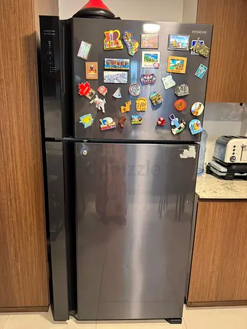 Hitachi Top Freezer Refrigerator - Good Working Condition, Stainless Finish
