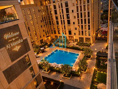 Modern 2BHK for Rent in Al Mamsha | Pool View & Balcony